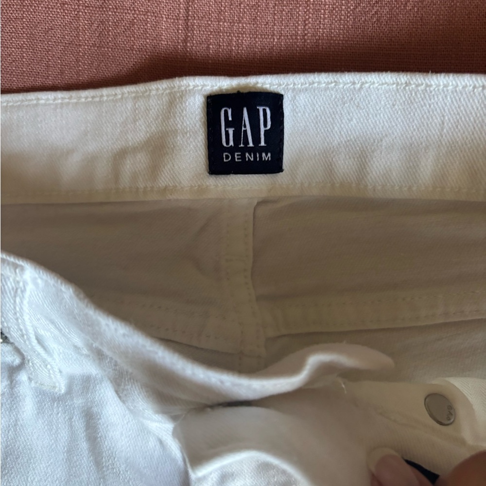 GAP White Straight Leg Jeans True Skinny Size 27 - Picture 3 of 6